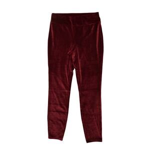 ANYBODY NEW $47 Ribbed Velour Leggings Mulberry Pull-On Elastic Waist Small